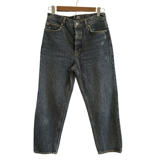 BDG Urban Outfitters 'The Dad Jean' Women Size 26 Button Fly High Rise Dark Wash - Picture 1 of 10